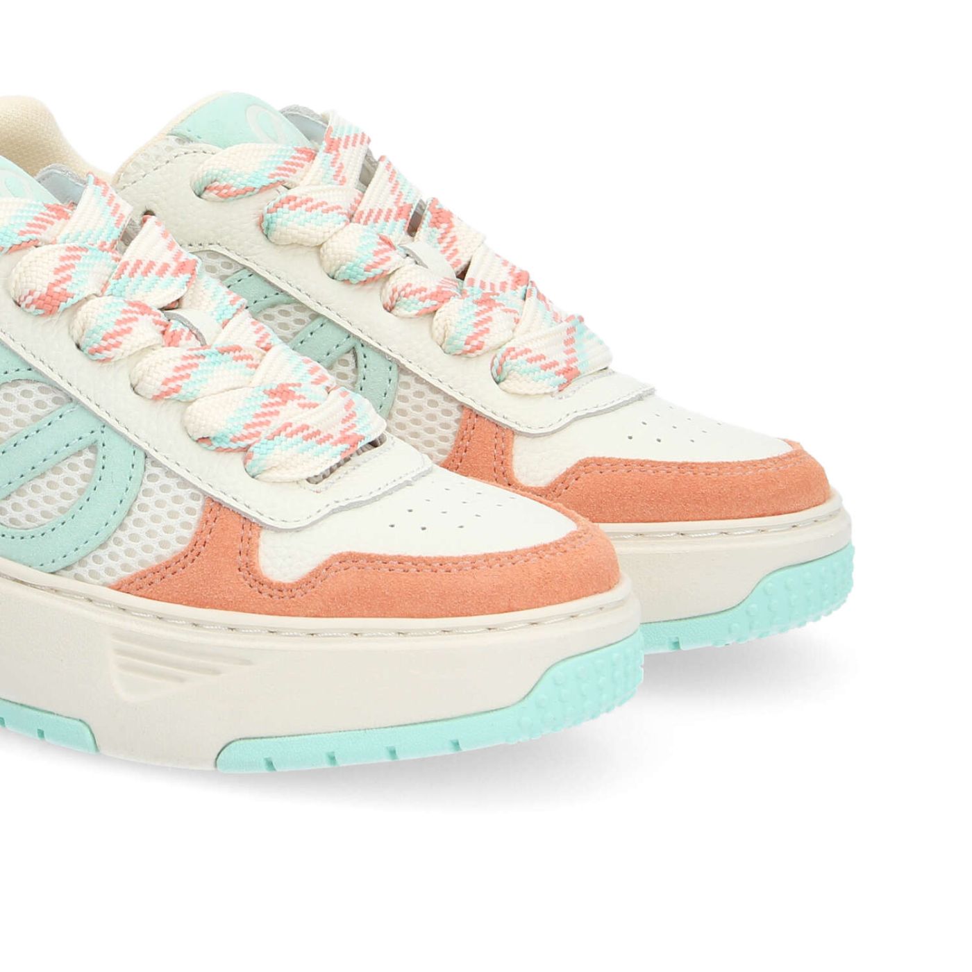 ALISON SNEAKER W - SUEDE/MESH/SUED - MELON/BLANC CASSE/TURQUOISE